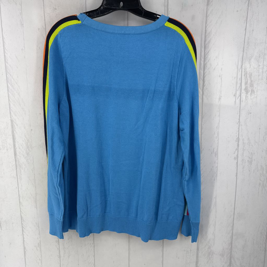 L striped slv sweater