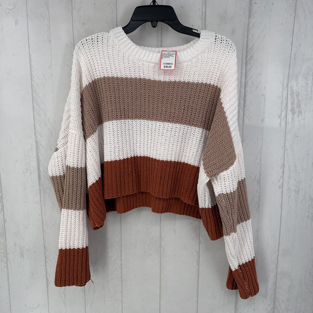 M colorblock crop sweater