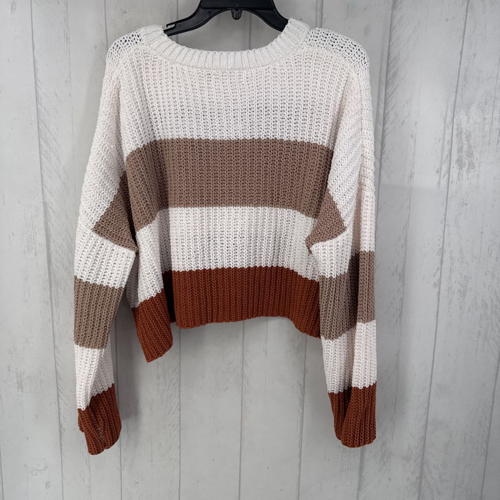 M colorblock crop sweater