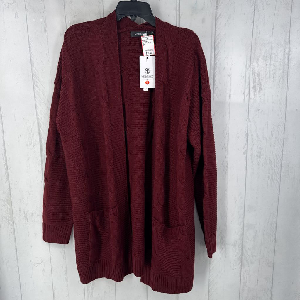 XL cable knit cardi