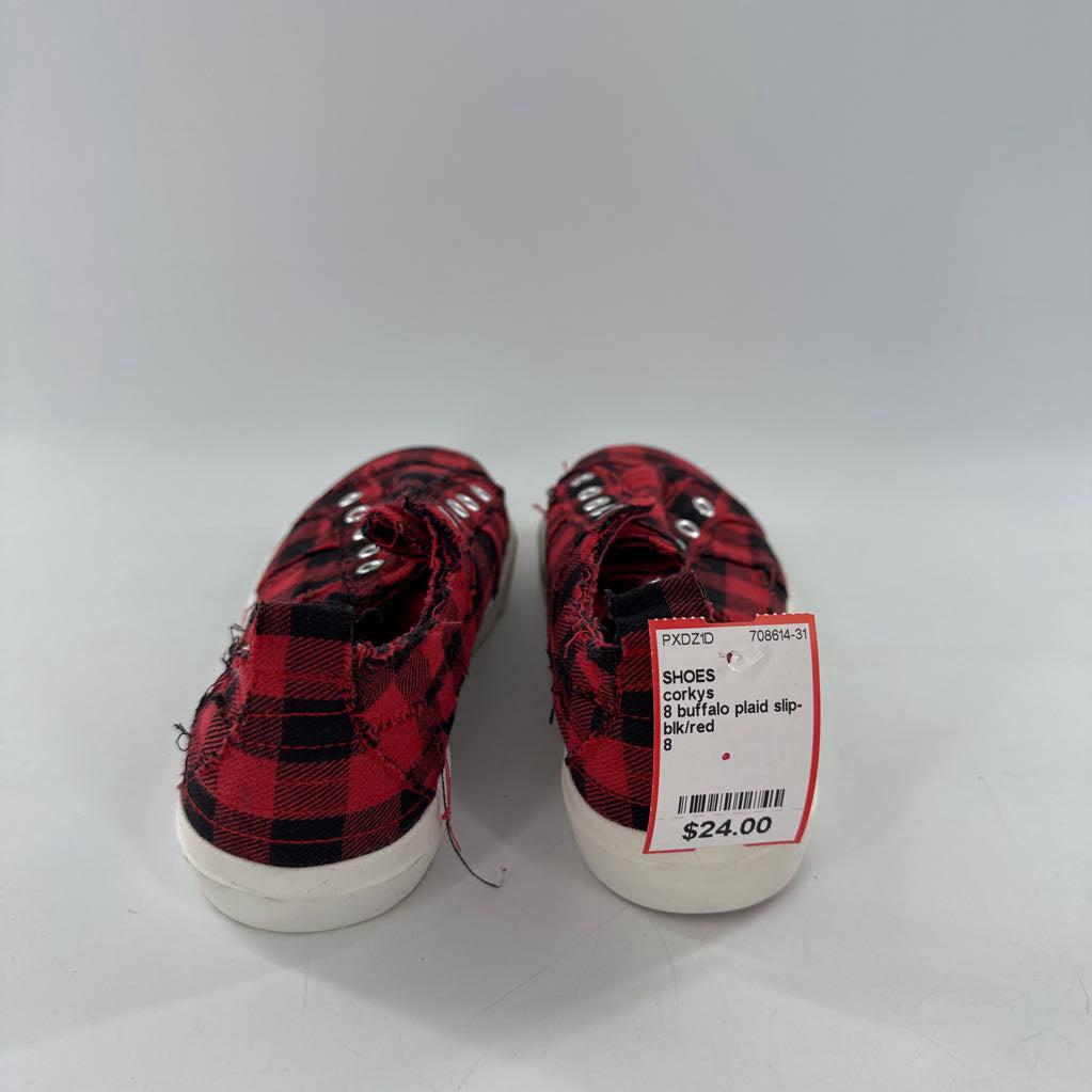 8 buffalo plaid slip-on sneaker