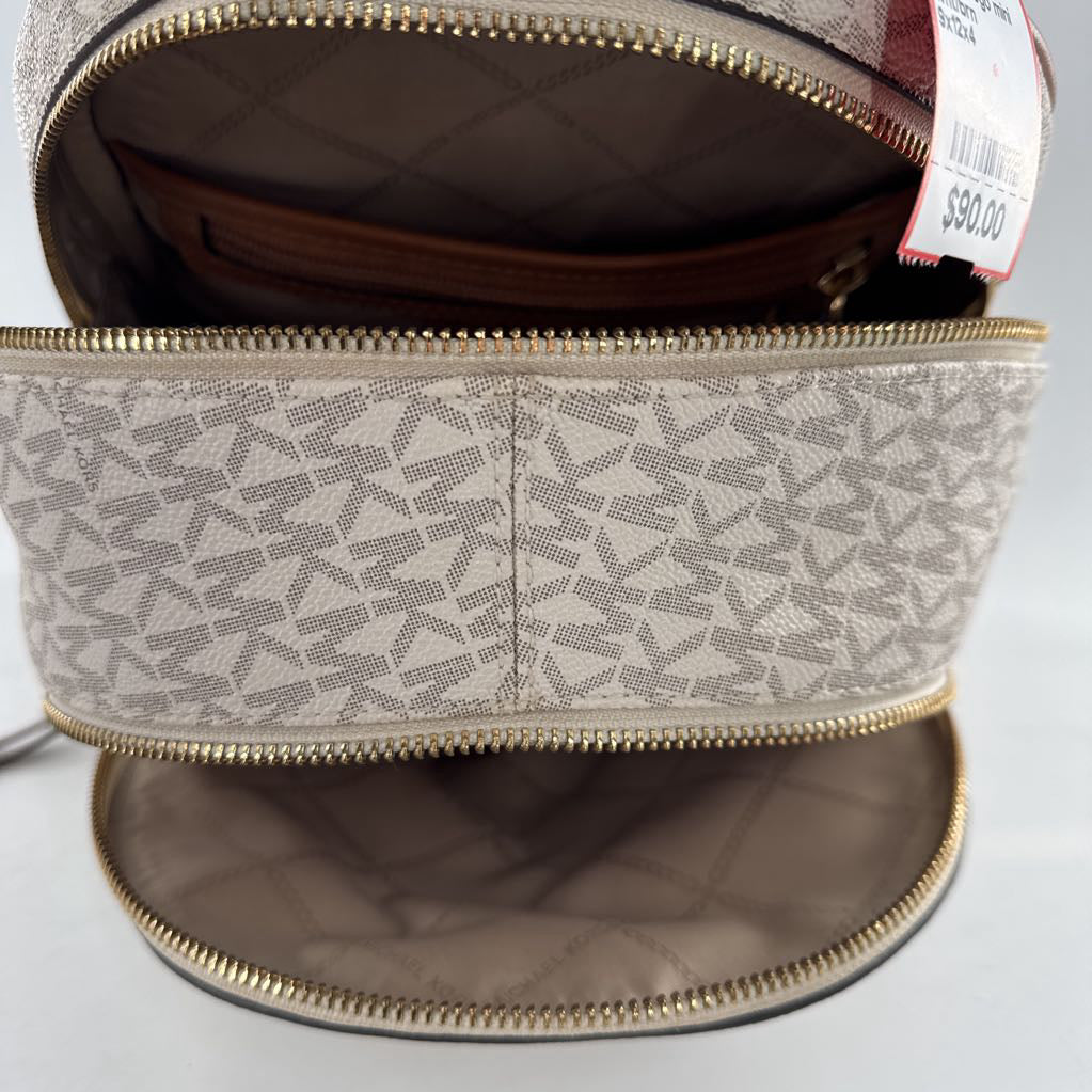 leather logo mini backpack