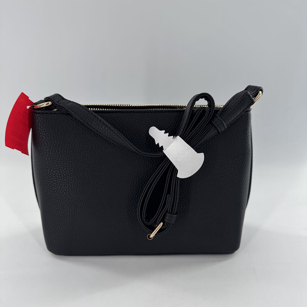 top zip pebbled crossbody