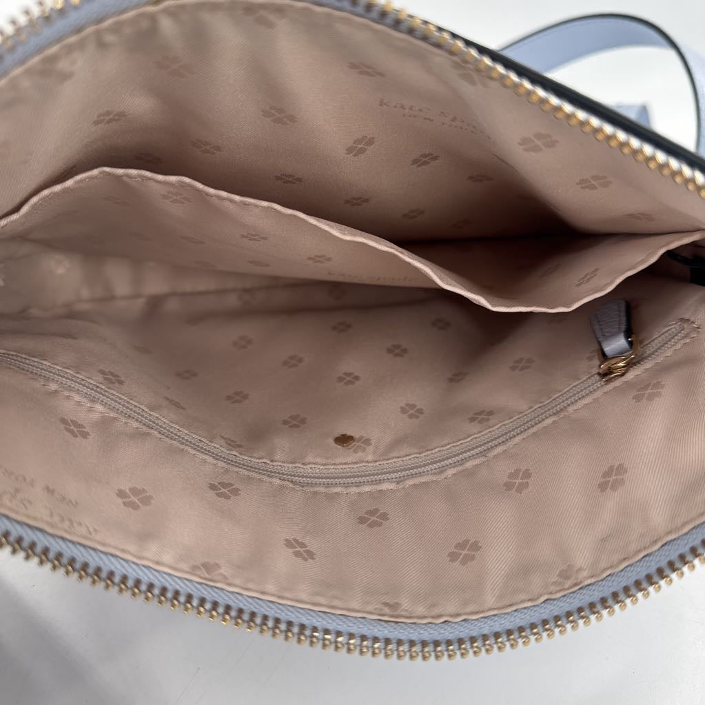 pebbled top zip crossbody w/ slip pocket