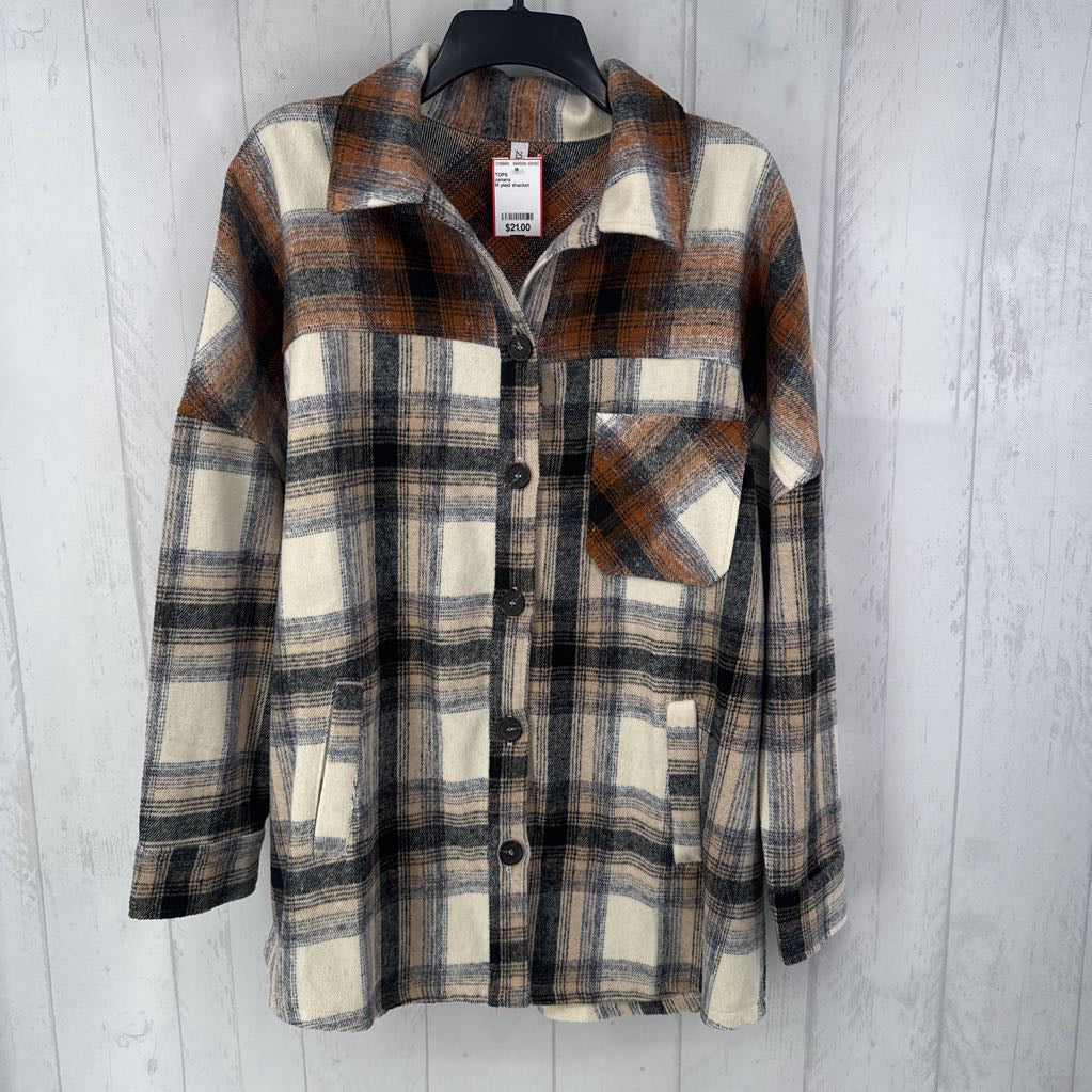 M plaid shacket