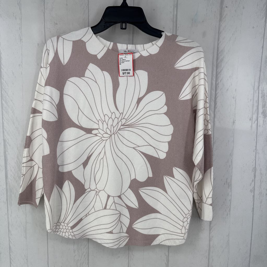 XS floral dolman slv top