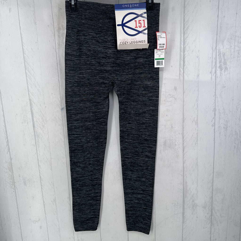 L/XL marled fleece lined tights