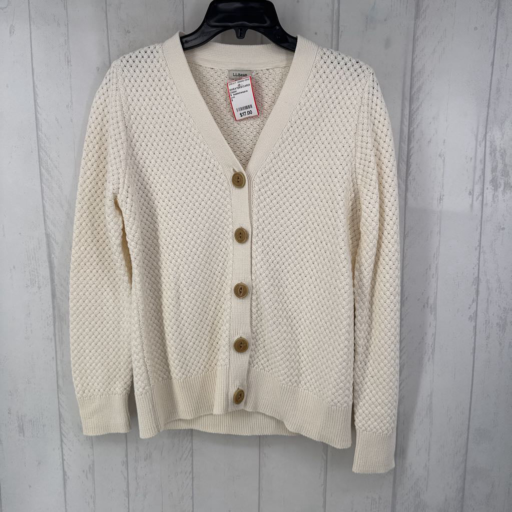 S basketweave button down cardi