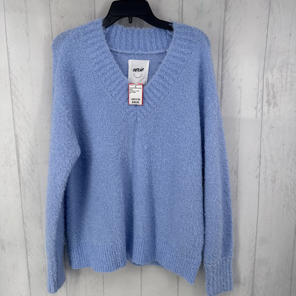 S boucle v-neck sweater