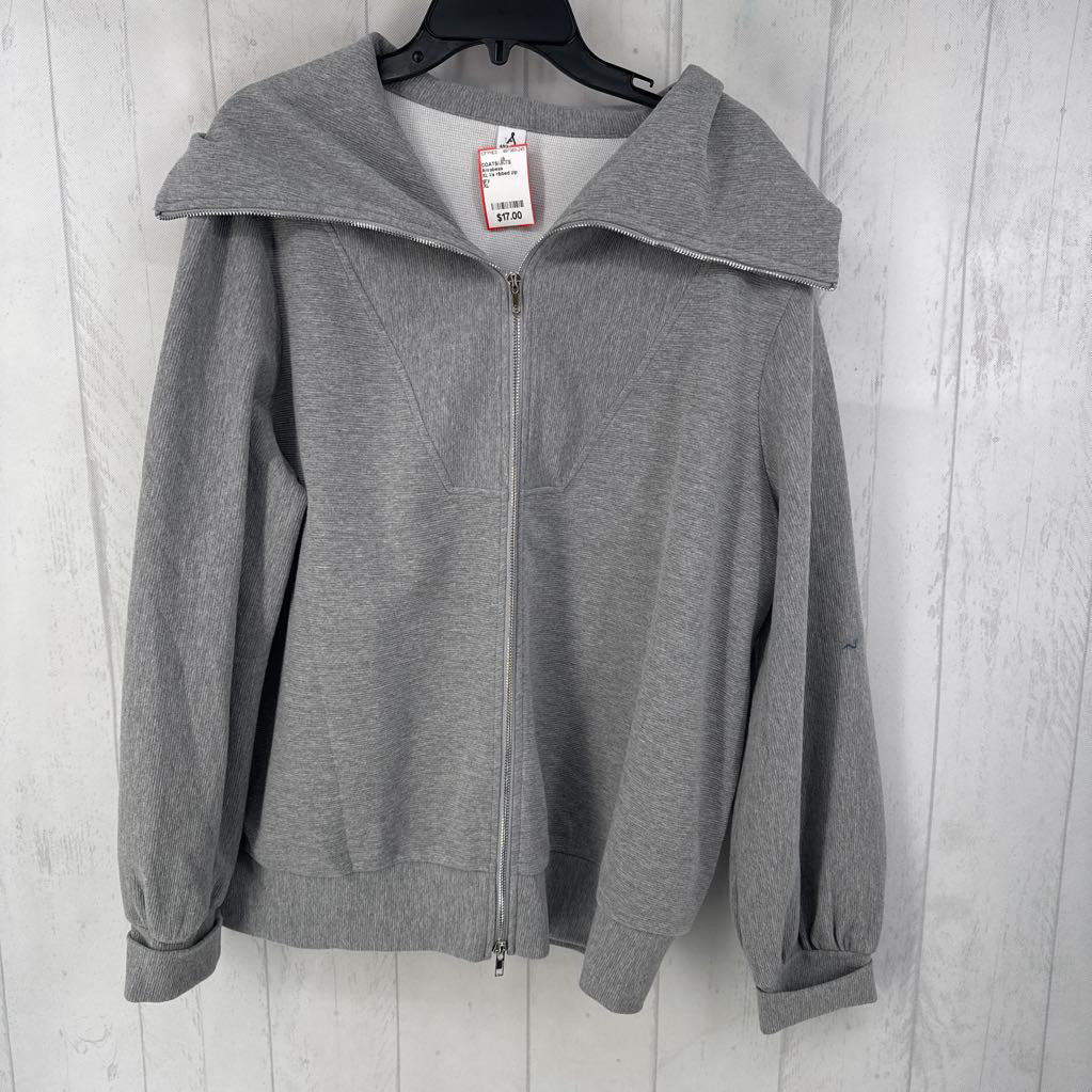 XL l/s ribbed zip jacket