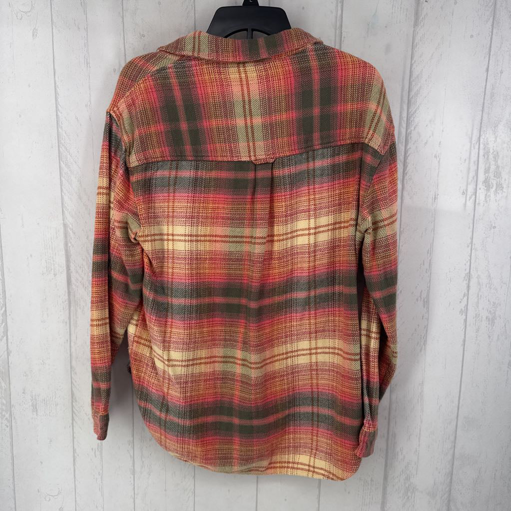 XS l/s plaid button shirt