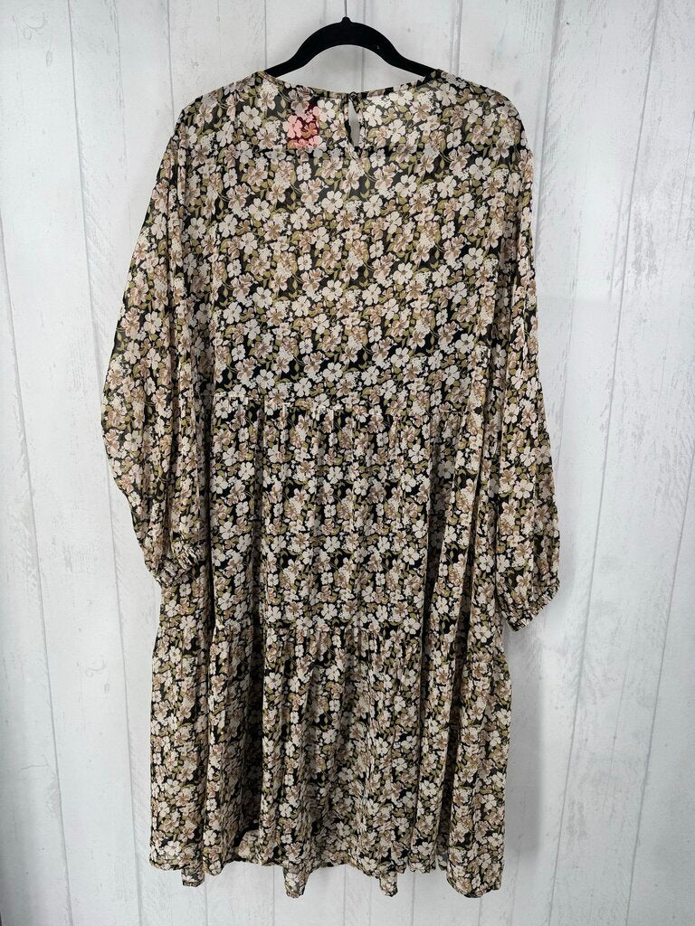 22/24 l/s floral maxi dress