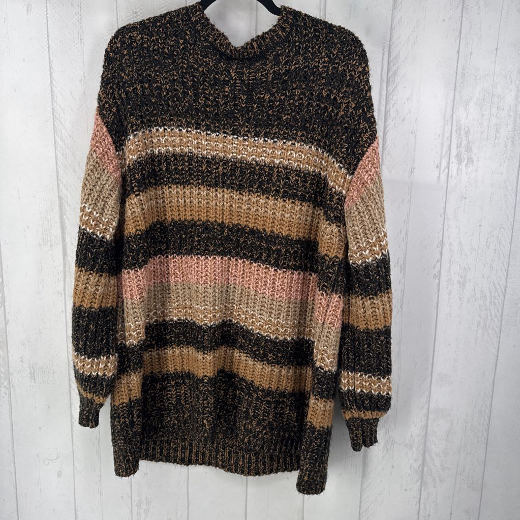 18/20 l/s v-neck stripe sweater