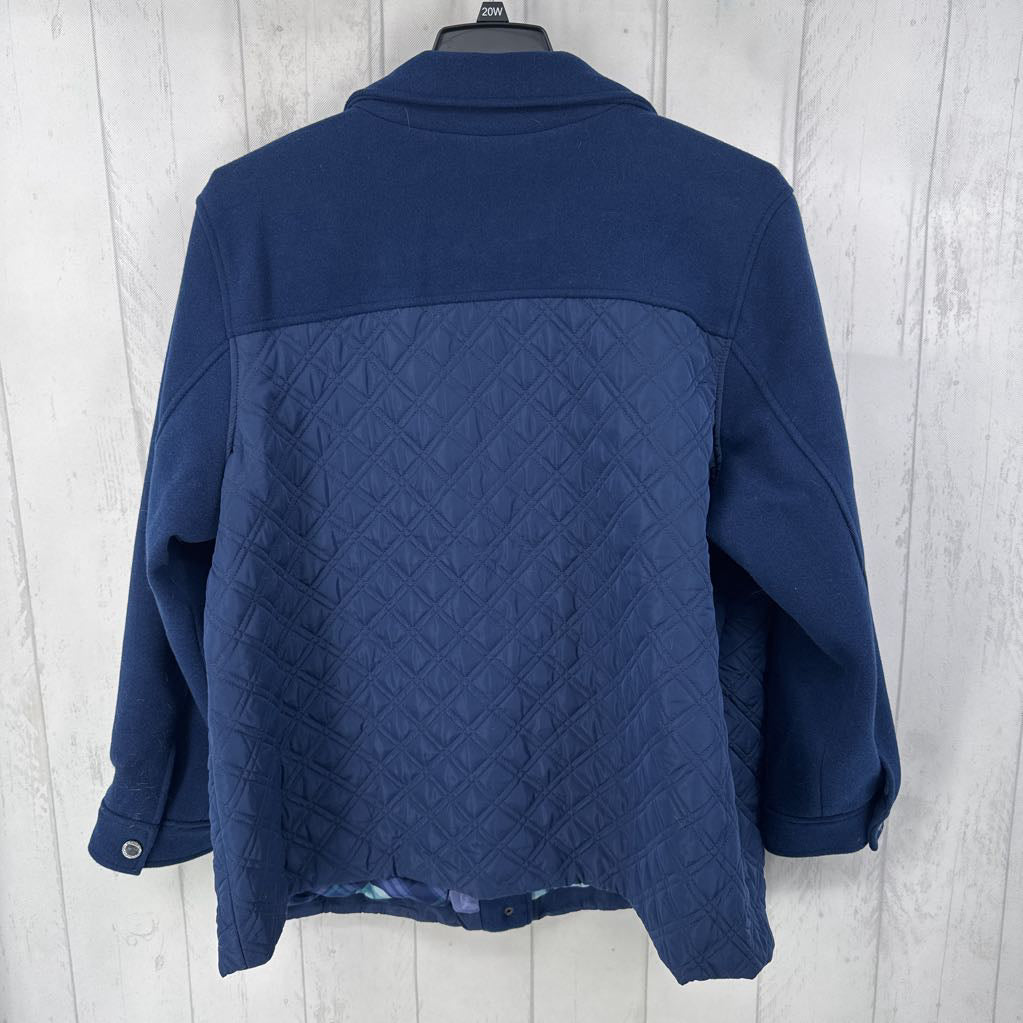2x l/s quilted button coat