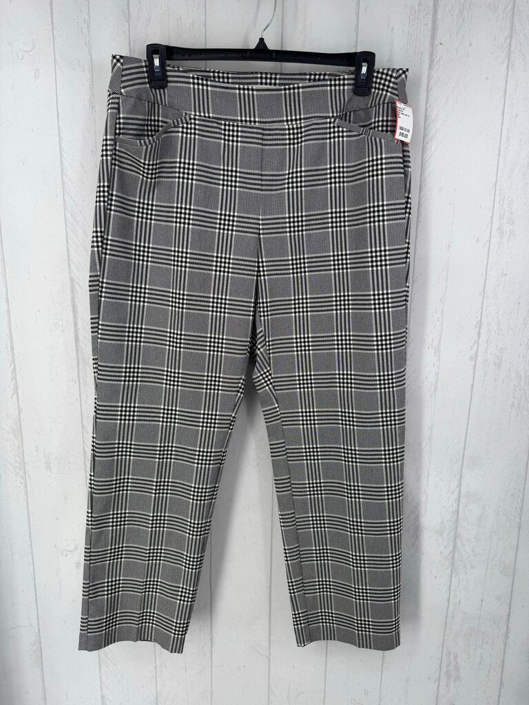16w plaid pull on pants