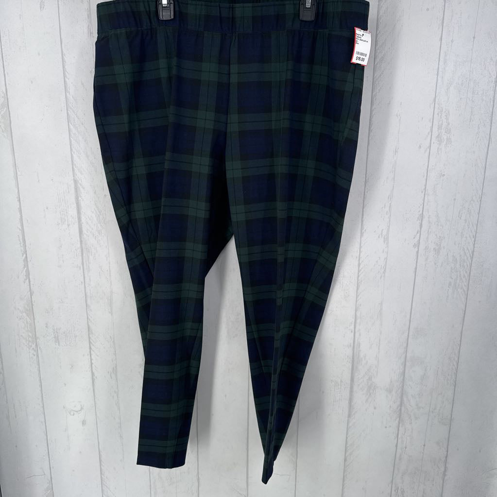 20w plaid pull on pants