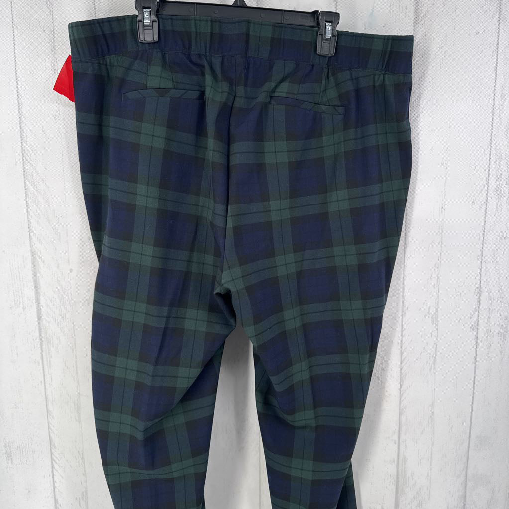 20w plaid pull on pants