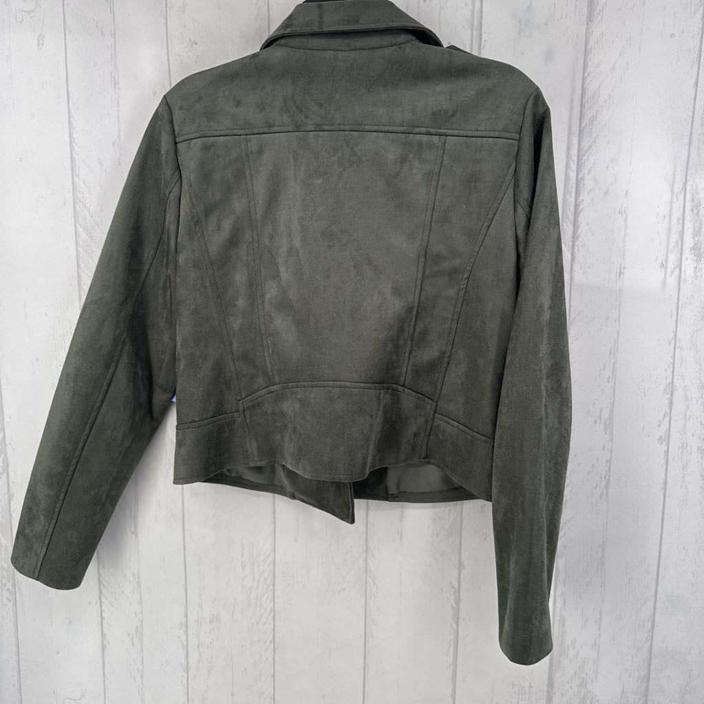 R99 L vegan suede moto jacket