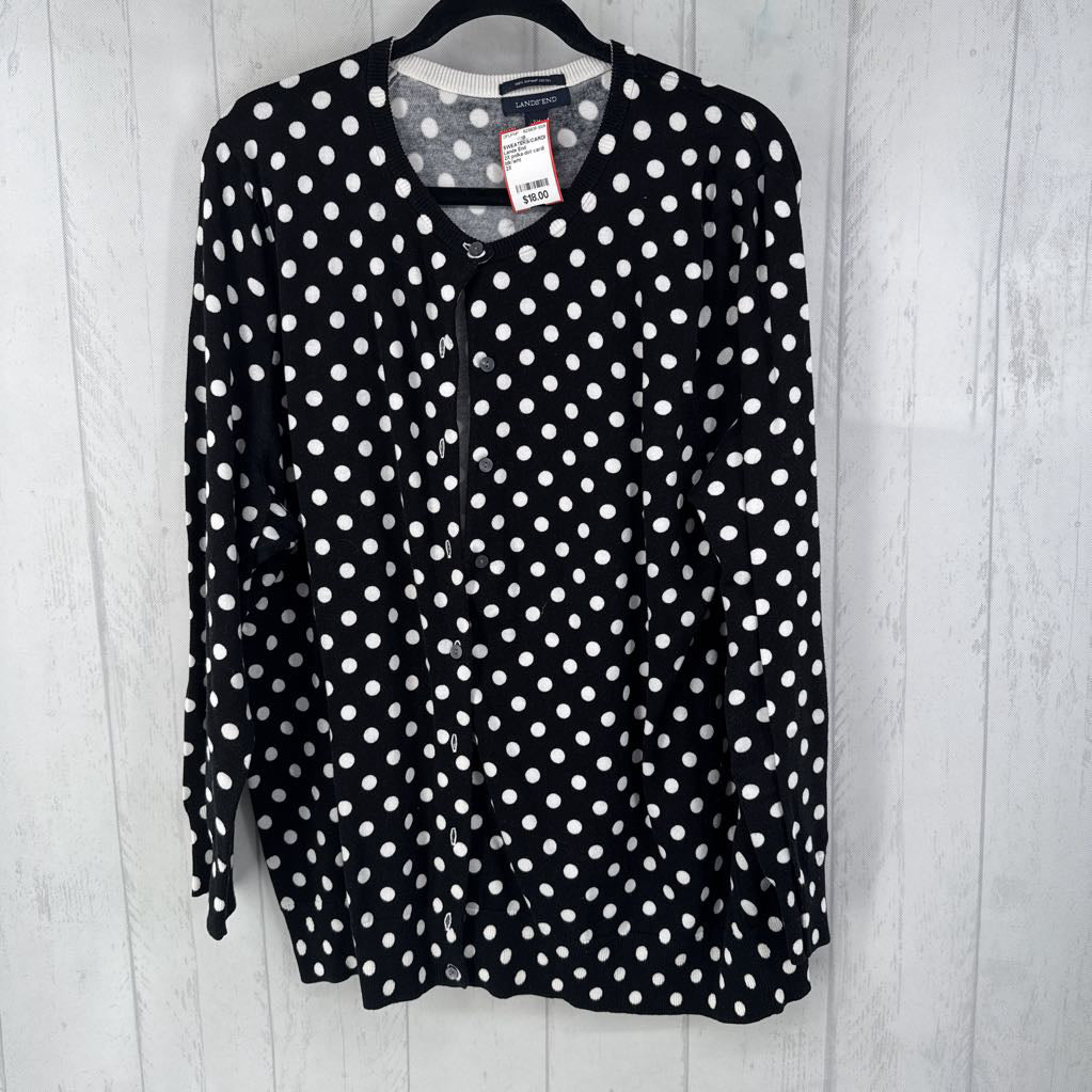2X polka-dot cardi