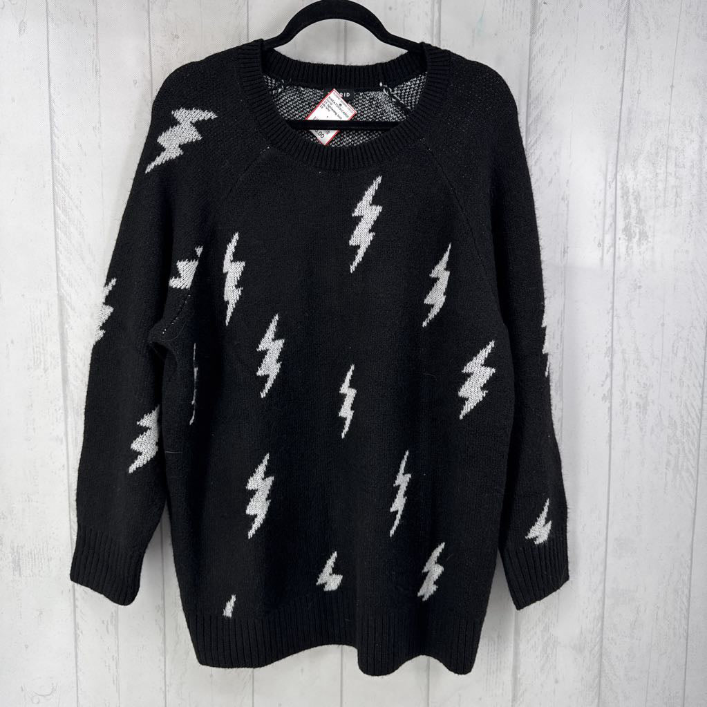 2X lightening bolt sweater
