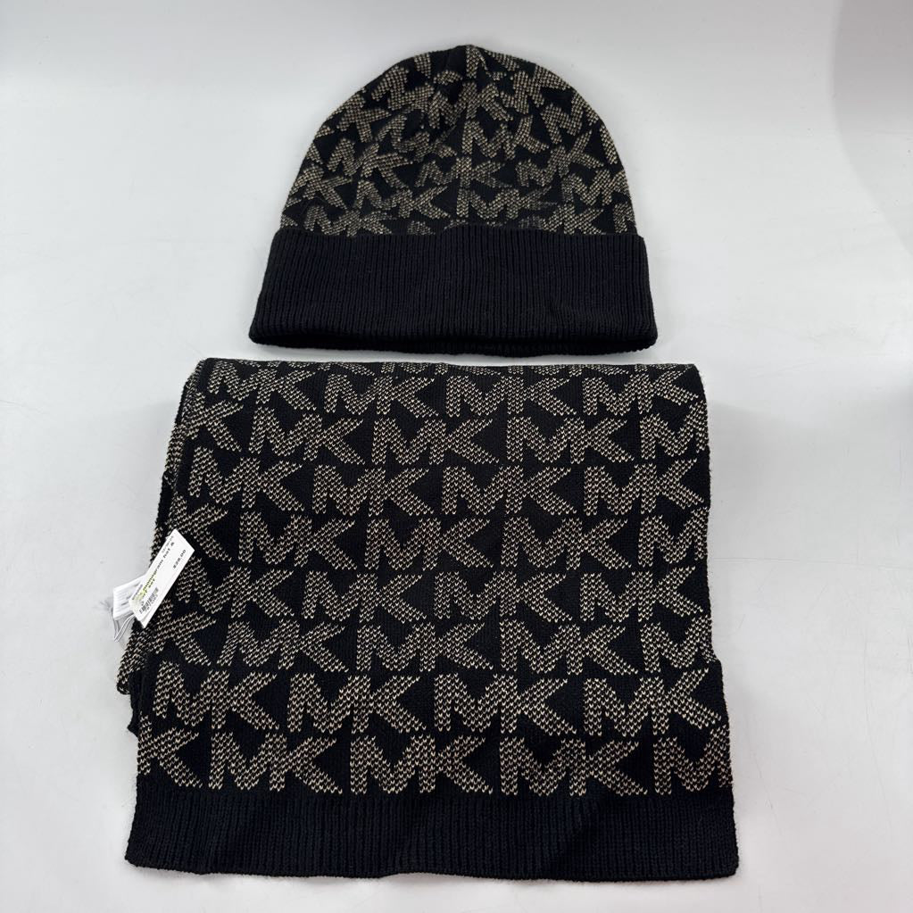 2pc monogram hat & scarf set