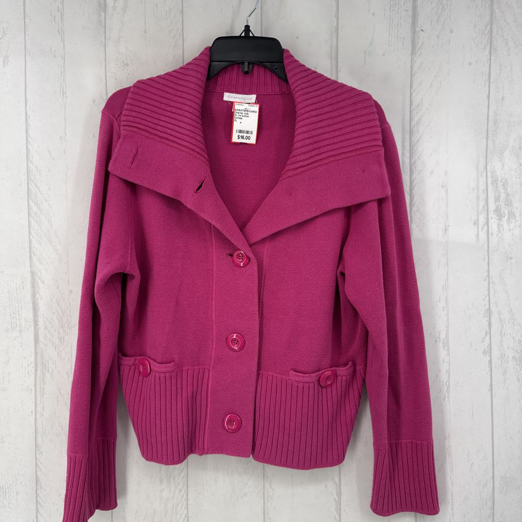 XL l/s button cardigan