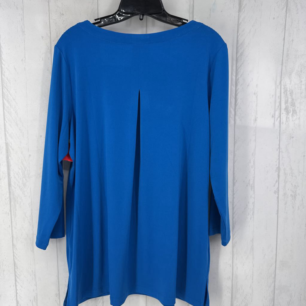 L 3/4 slv scoop neck top