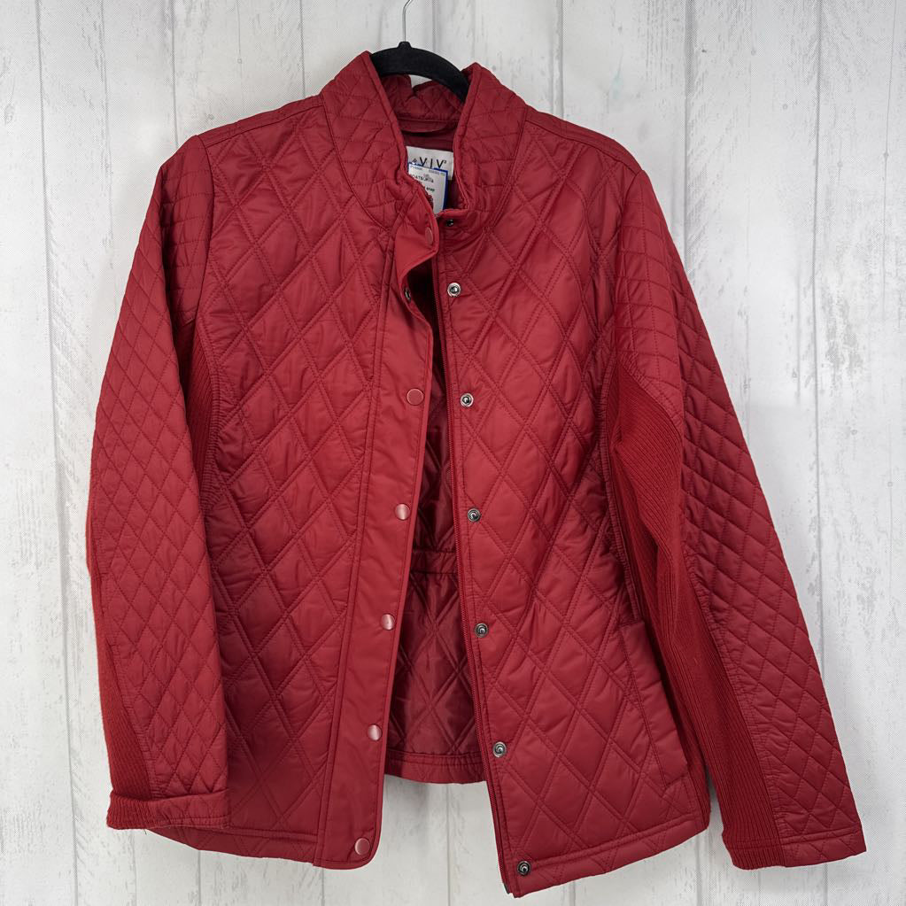 1x quilted snap closure coat