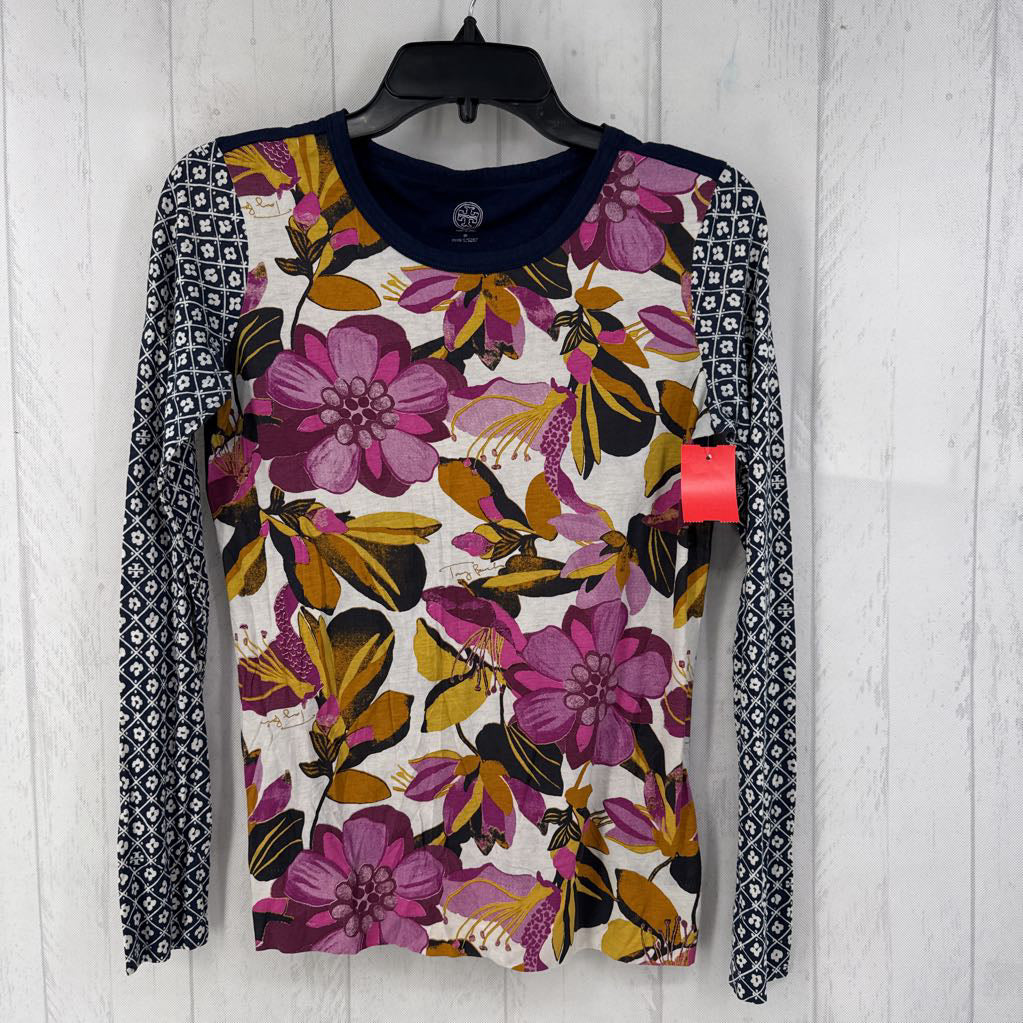 S flo print l/s tee