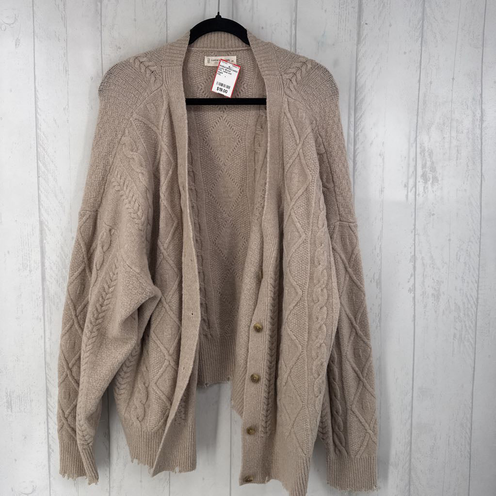 XXL cable knit cardi