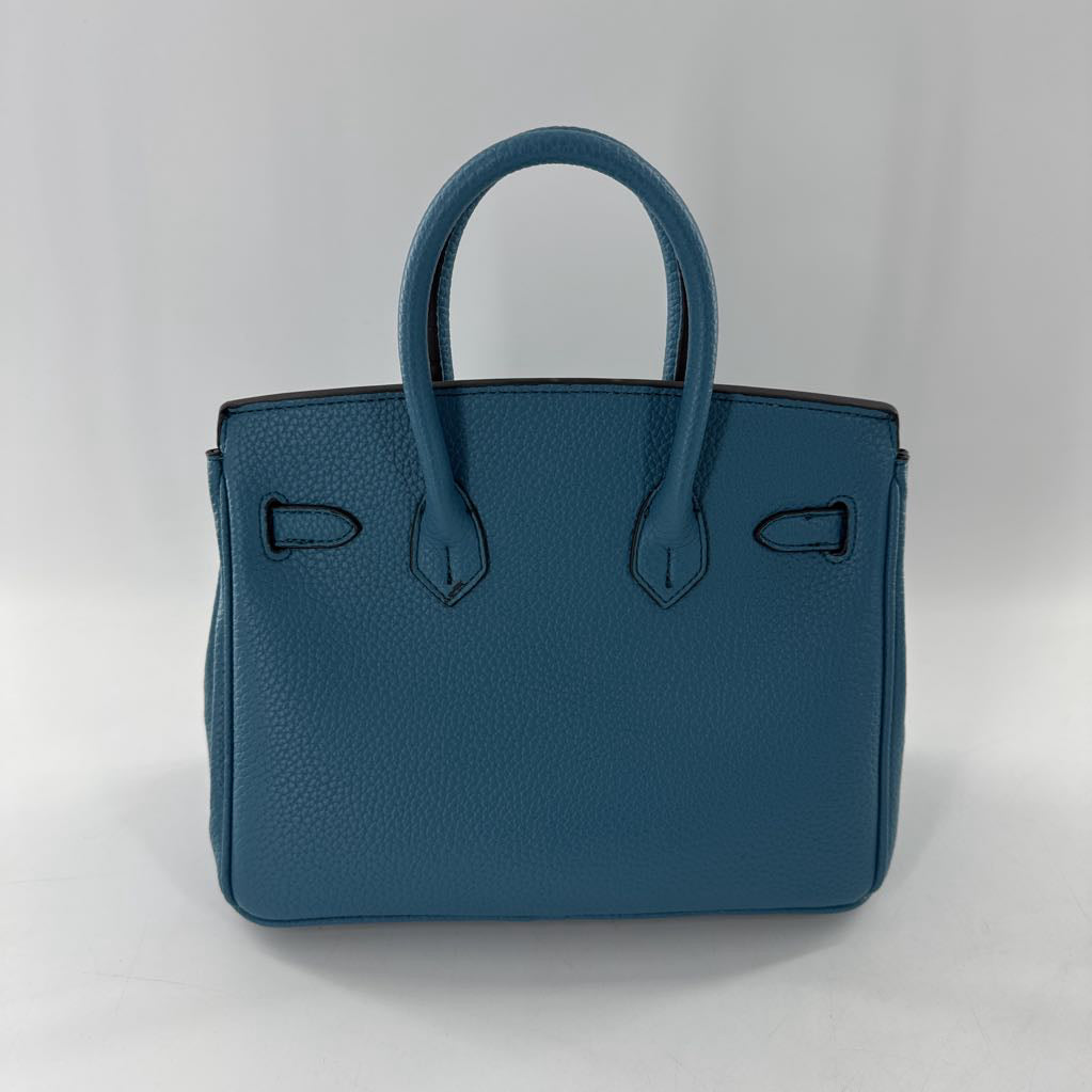 pebbled vegan leather handbag