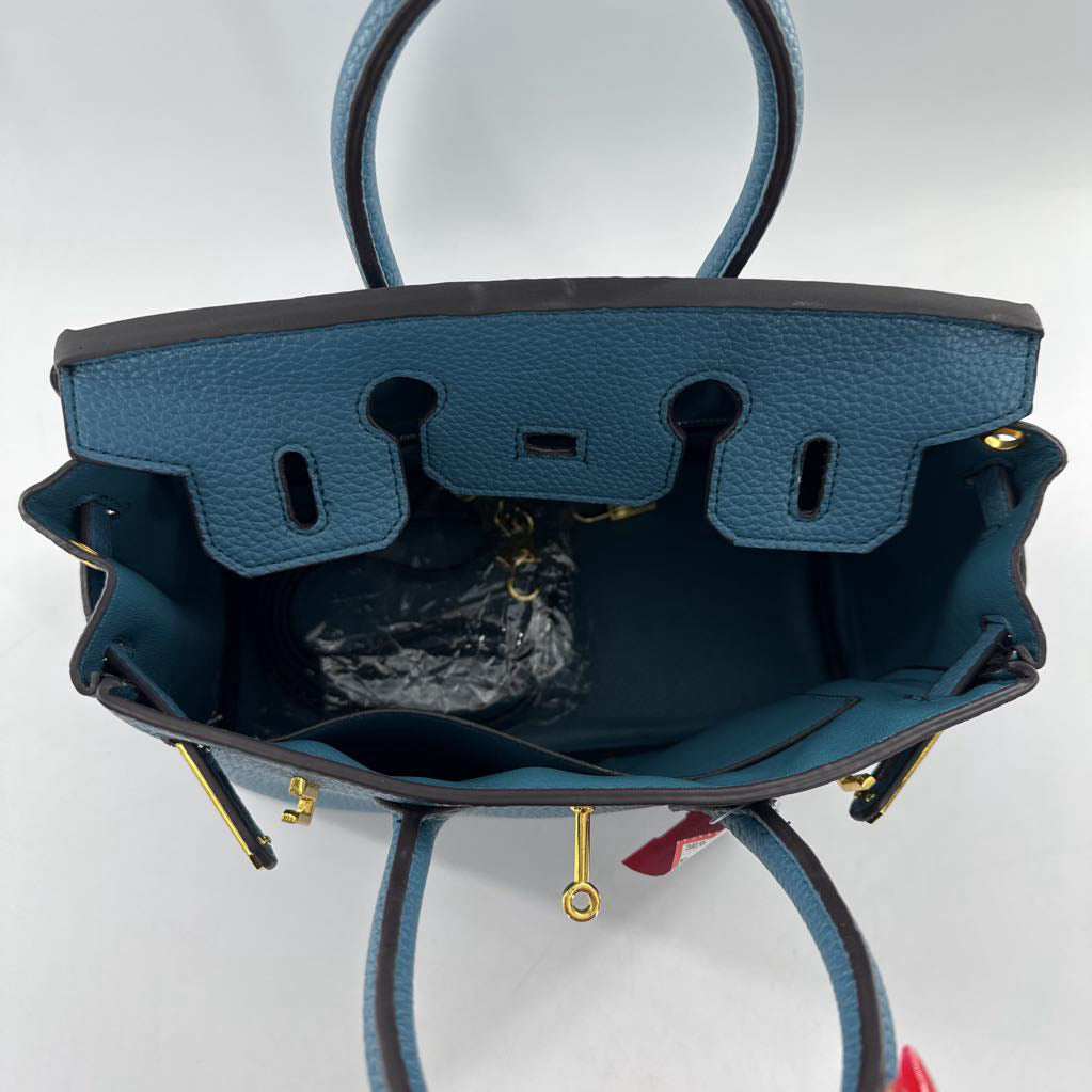 pebbled vegan leather handbag