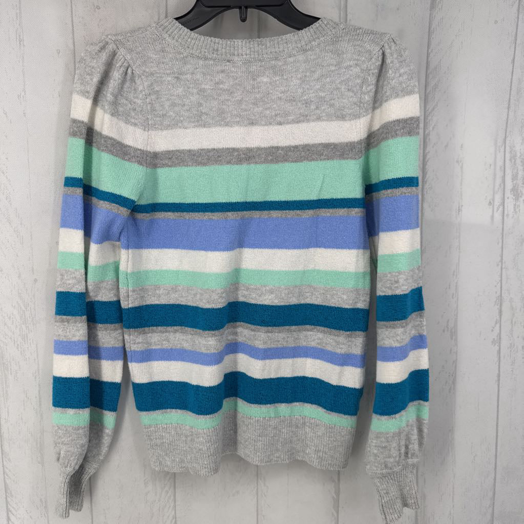 XS v-neck striped sweater