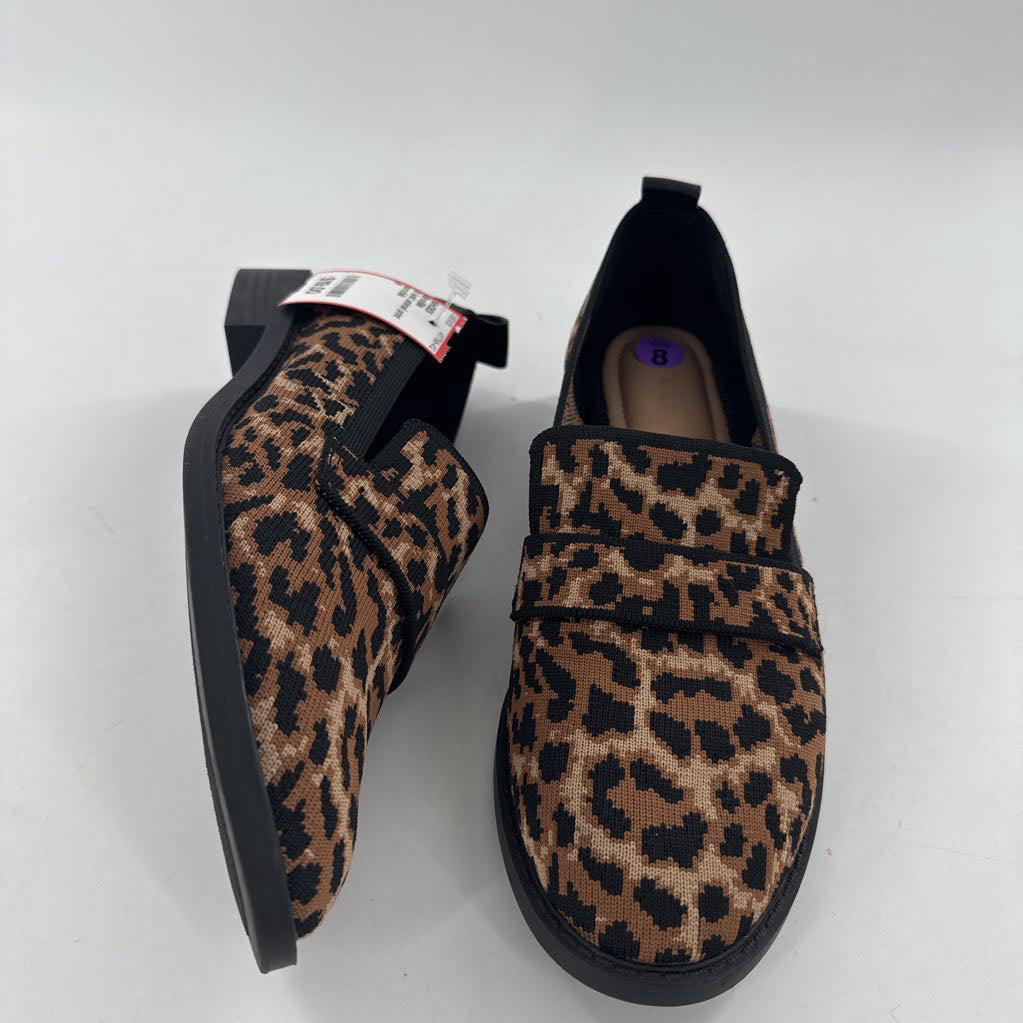 8 knit animal print loafer