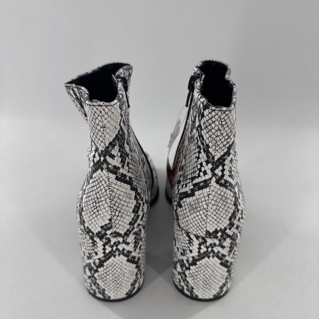 8 snakeskin print bootie