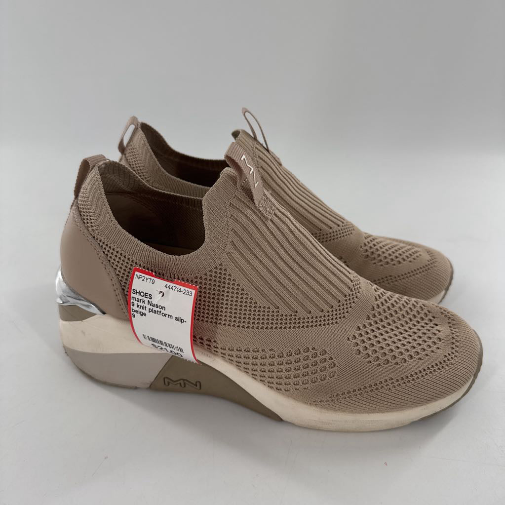 9 knit platform slip-on sneaker