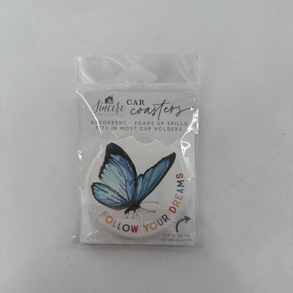 car coasters-follow your dreams