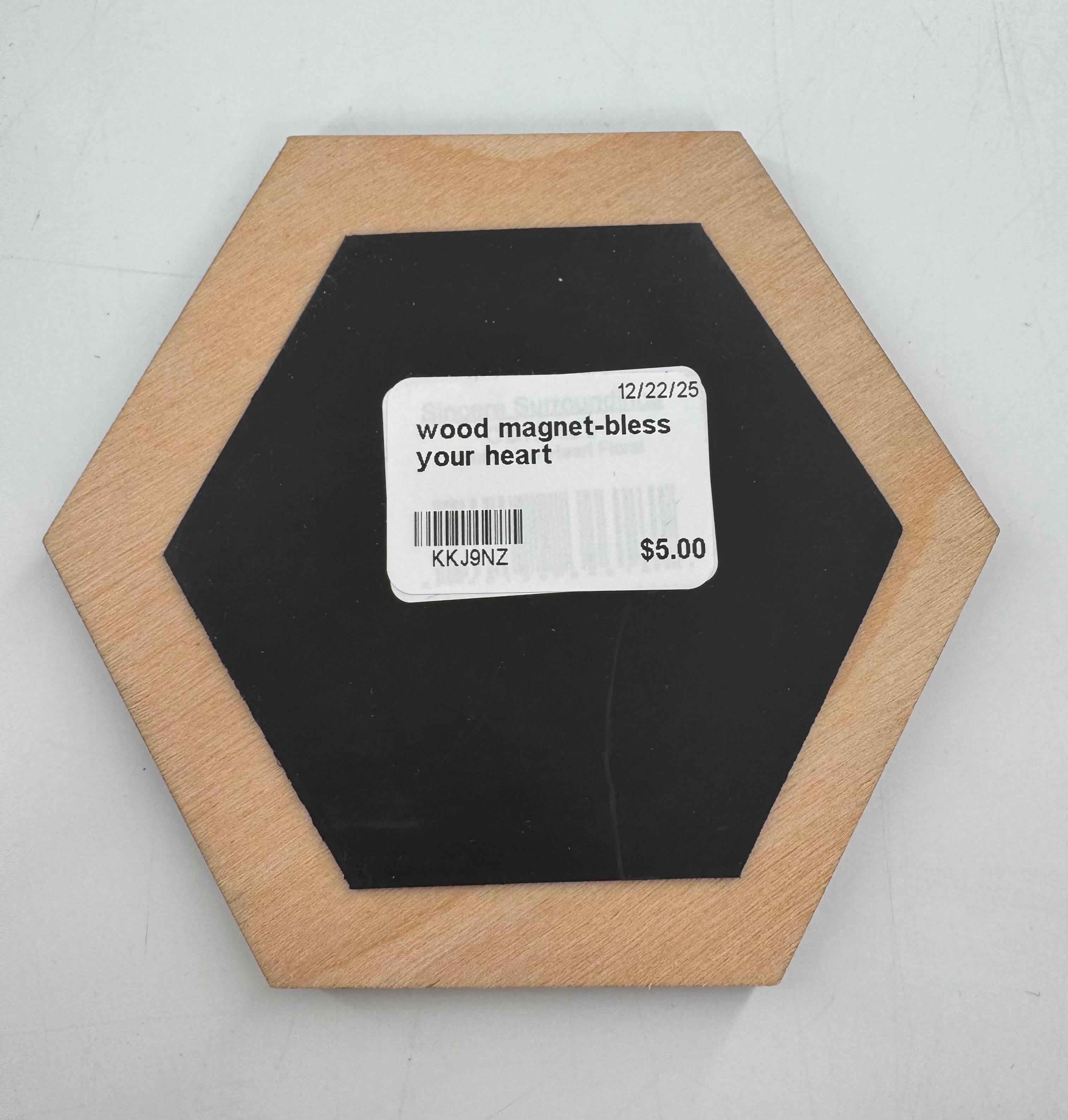 wood magnet-bless your heart