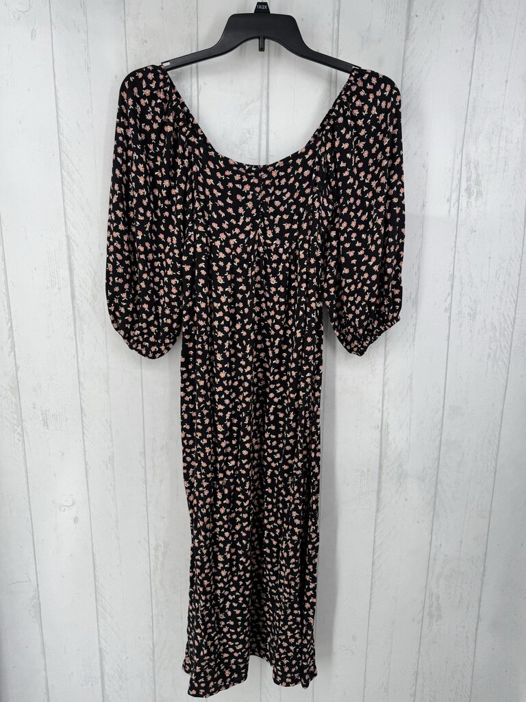 XS flo print 3/4 slv dress