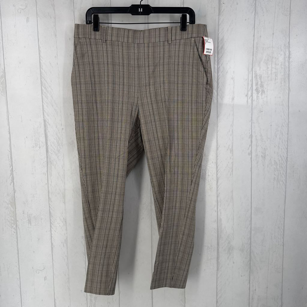 14 plaid pull-on pants
