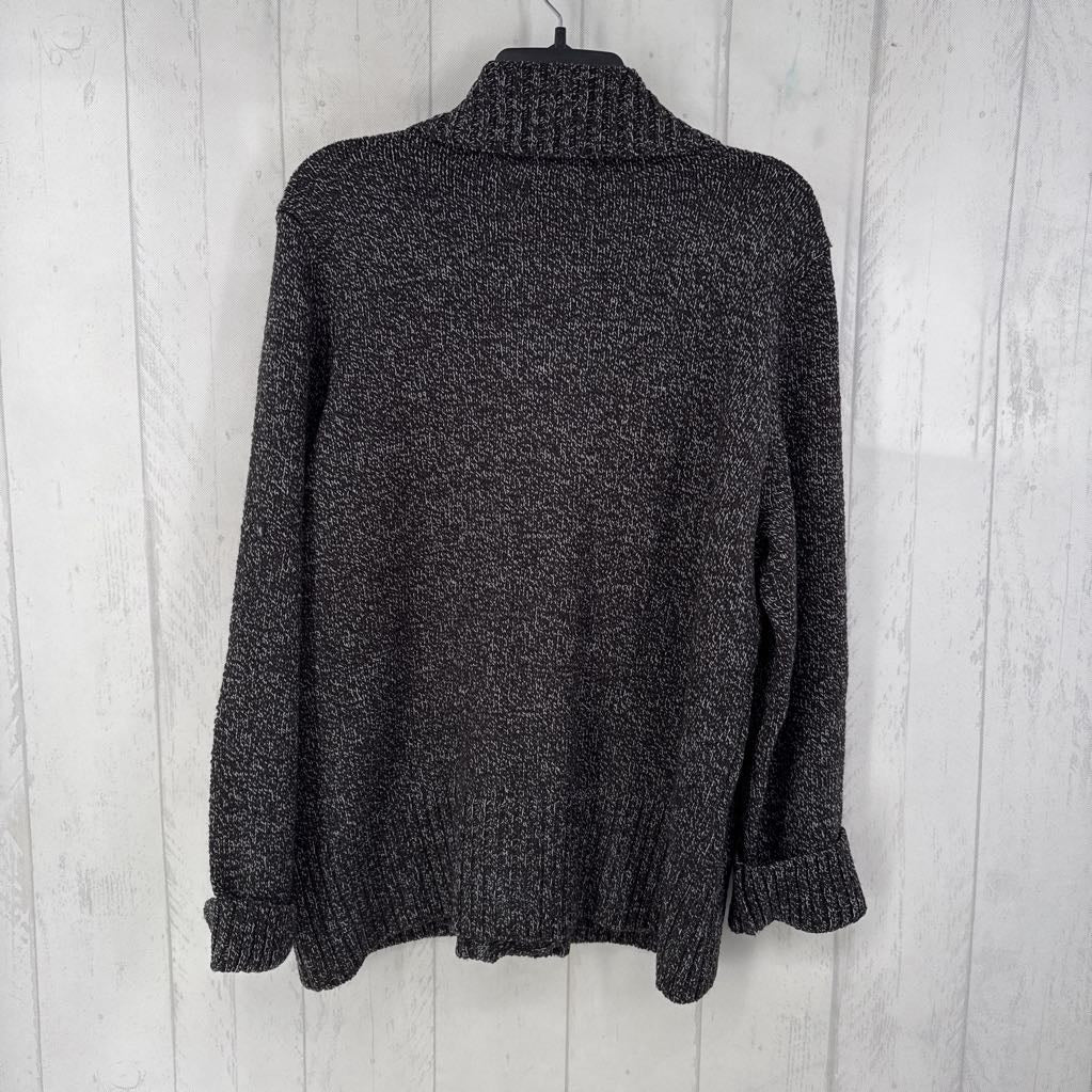 XL marled button front sweater