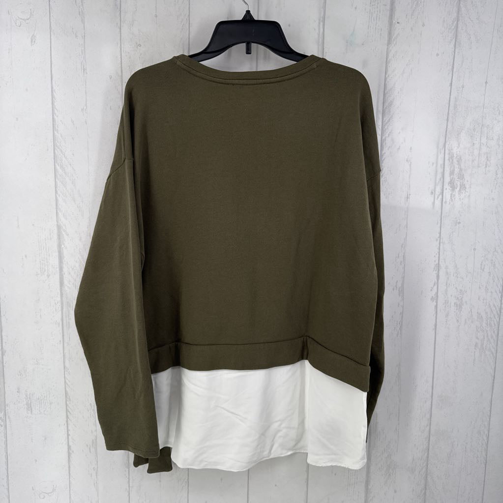 L crewneck layered l/s top