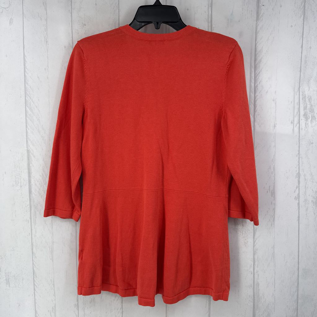 M 3/4 slv button cardigan