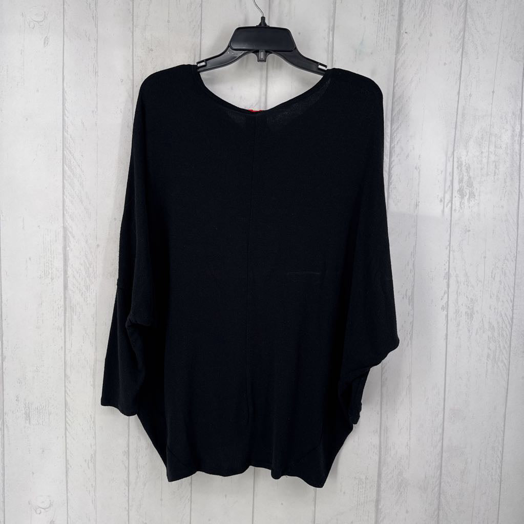 S dolman slv draped neck top