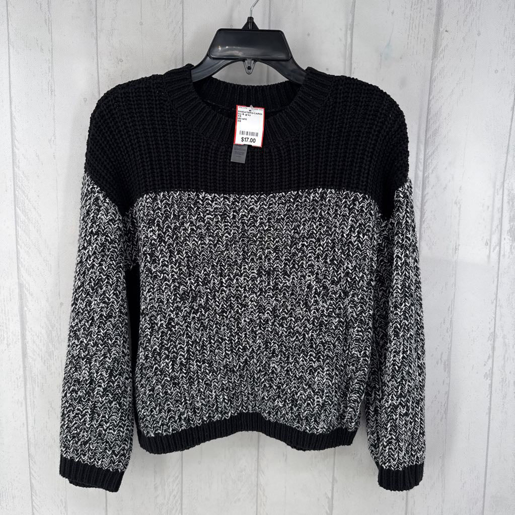 XS colorblock/marled sweater