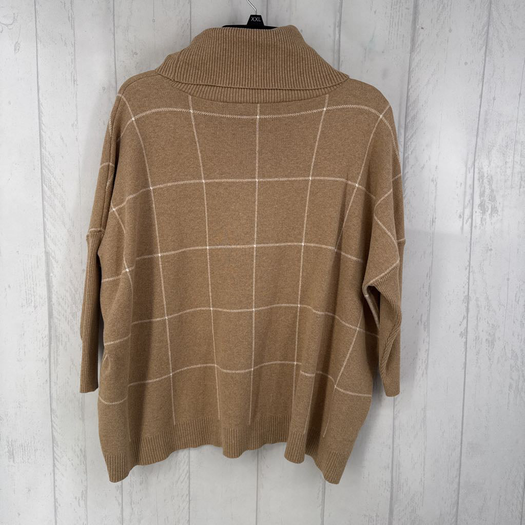 XS cowl neck drop shoulder sweater