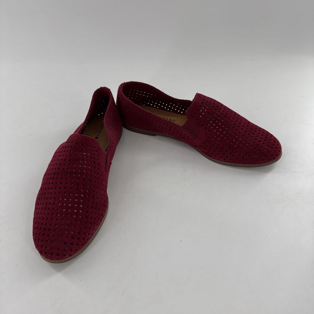 9 perforated slip-on flats