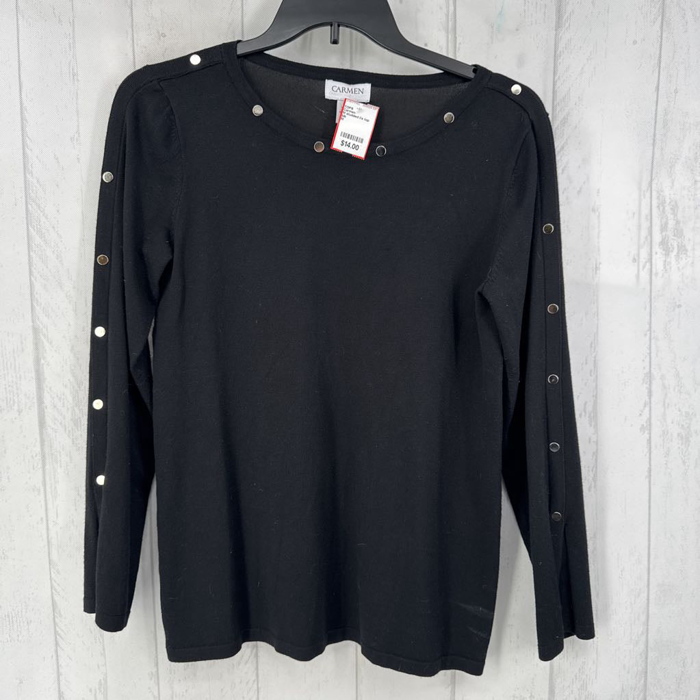M studded l/s top