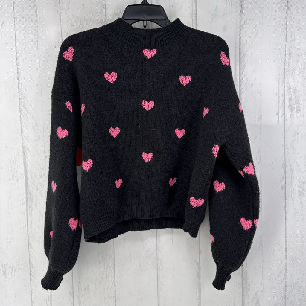 XS heart print sweater