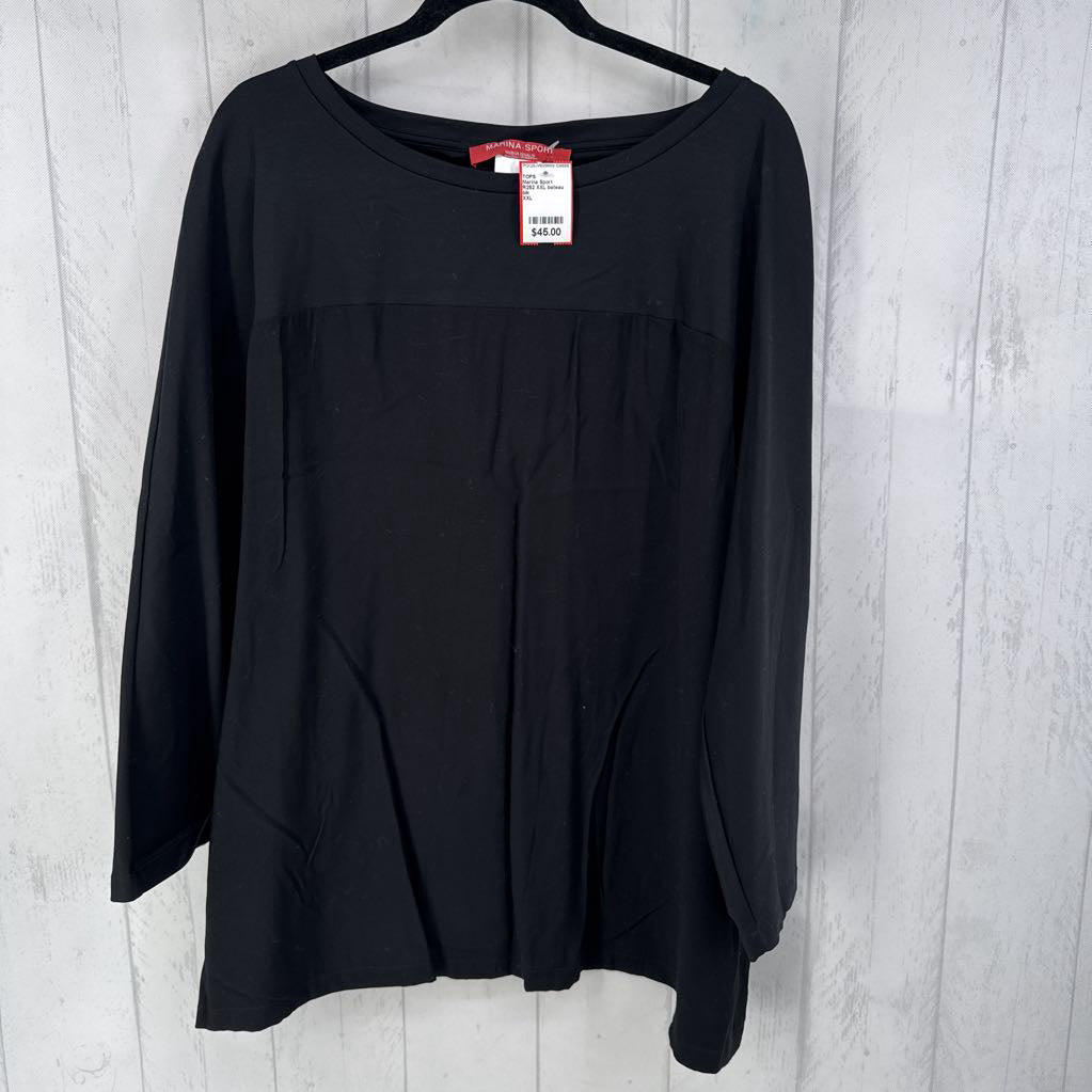 R252 XXL bateau neck 3/4 slv top